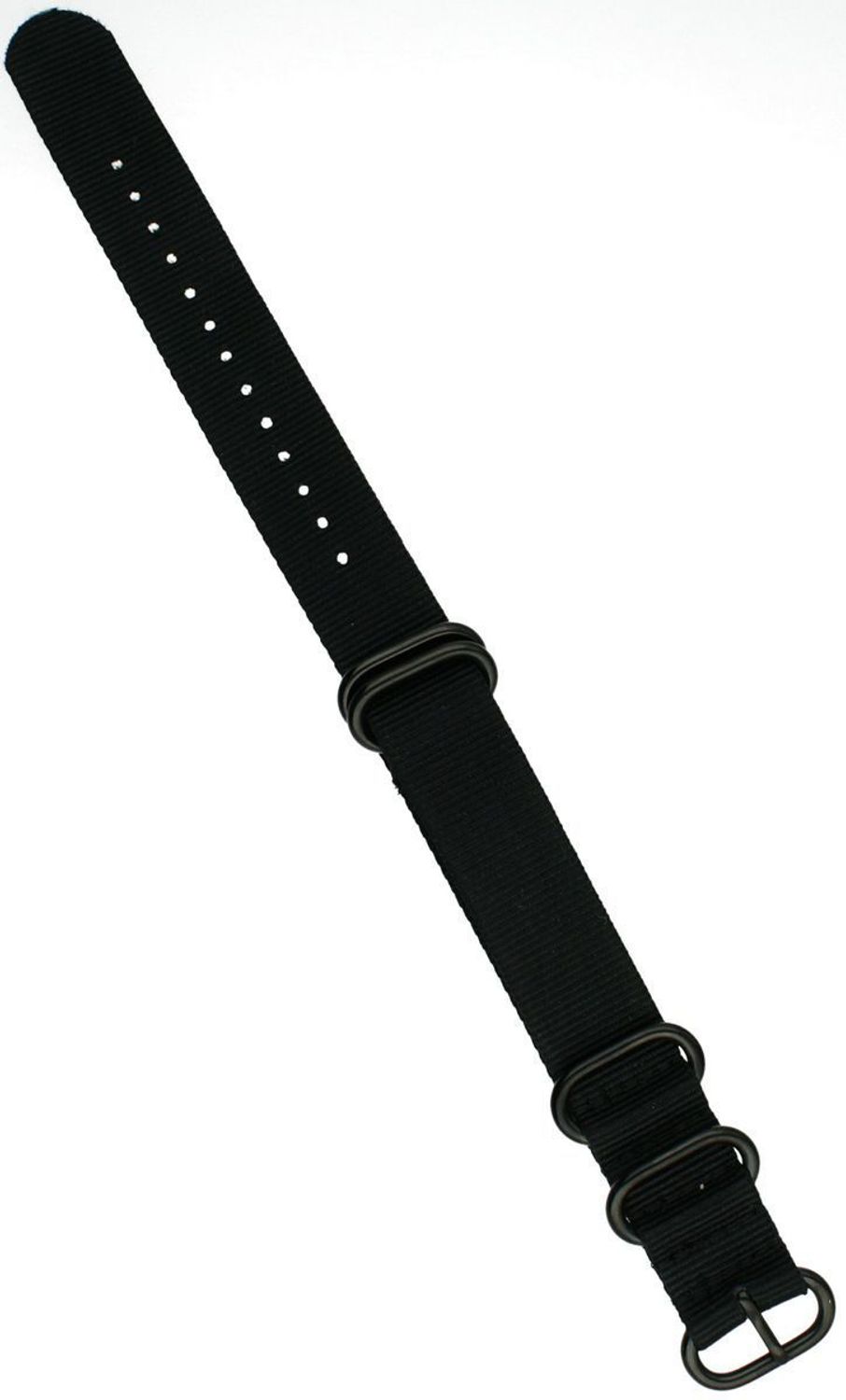 Pasek do zegarka NATO 012 w kolorze czarnym. Nylonowy, parciany, długość 26 cm, szerokość 20 mm. Uniwersalny wybór do zegarków sportowych, casualowych i militarnych.2.jpg